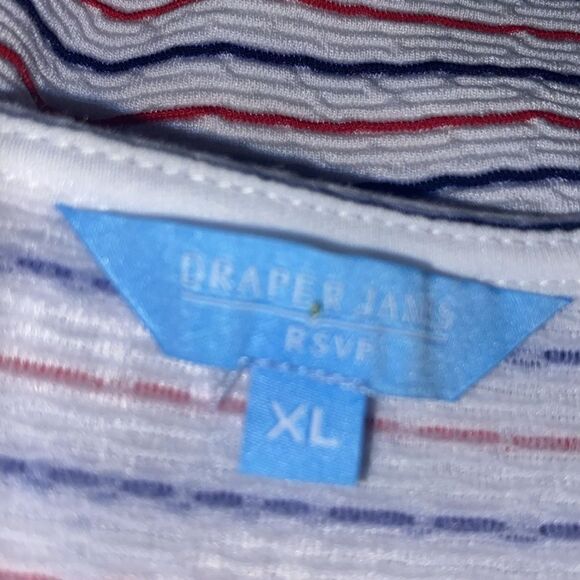 Draper James RSVP Wm’s Sz XL Red White Blue Stripe Fit Flare Midi Dress - Picture 6 of 7